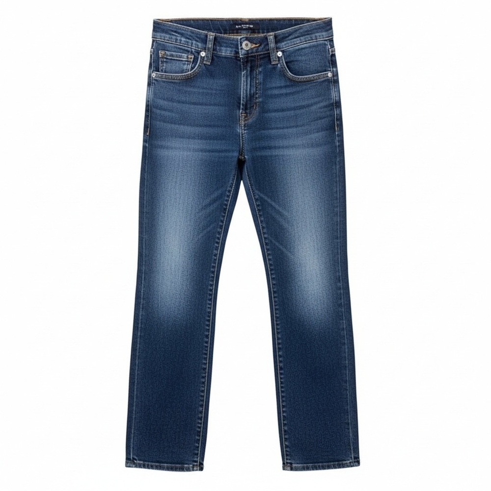 ULTIMATE APPAREL Blue Denim Jeans Youth Size 14 Straight‎ Leg Cotton Blend